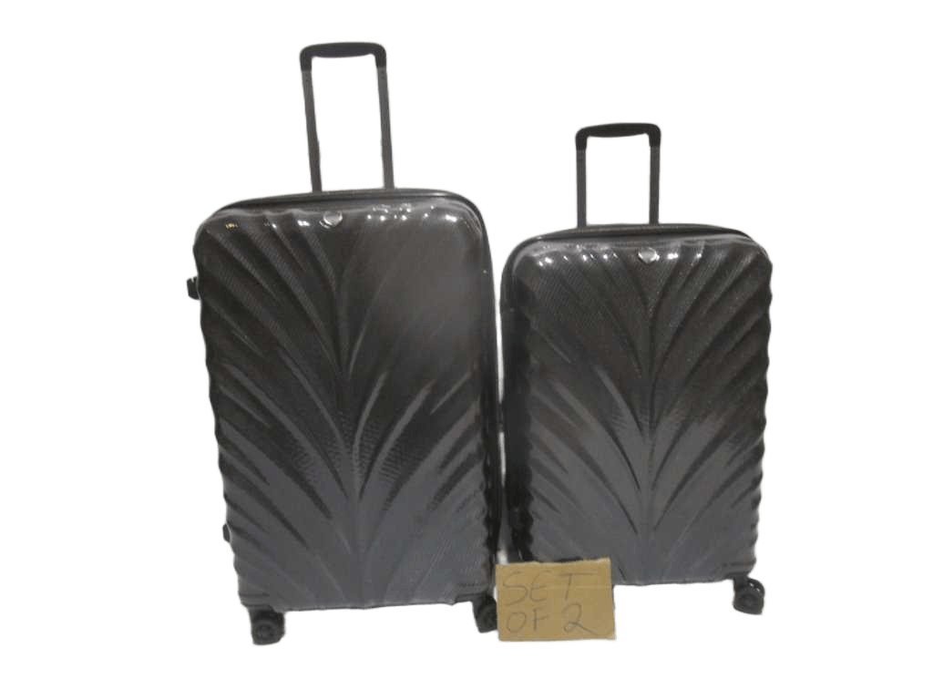 Luggage Set Of 2 Aluminum Fiber Ultra Light ,2.9kg/3.6kg(24"=36$,28"=39$) Wheel Hino Motto Aluminum Rod ,100% Pc Dark Grey 65x43x27/75x50x30