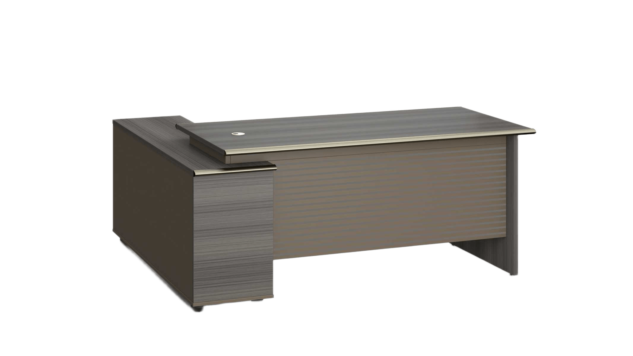 Executive Desk 1.8m Da24 Nice Oak Db04 Vl Grey Melamine 1800*1600*750