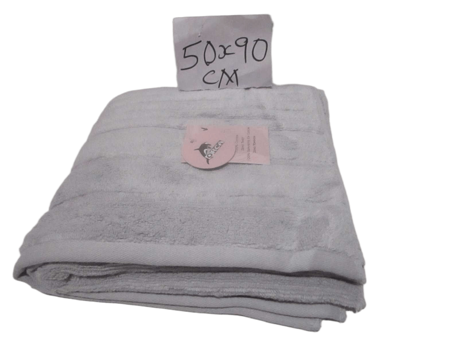 Towel Verna - Plain Dyed Dobby Terry - Zero Twist Cotton Yarn - Narrow Ribbed Pattern - 500 Gsm - Single Ply