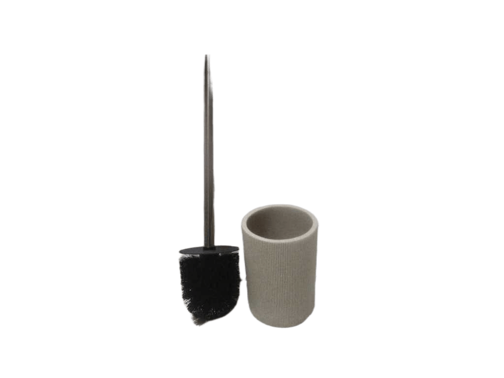Brush Toilet Wc Polyresine Striee - Natural