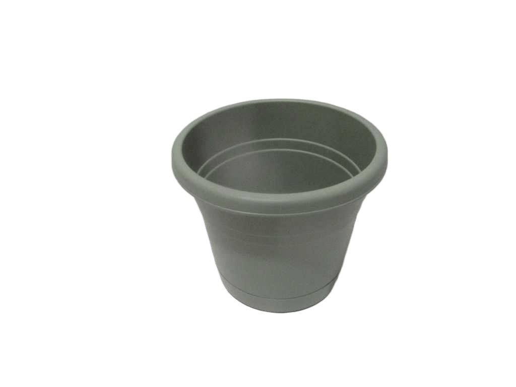 Flower Pot Kumquat Pp With Plate 650g 100% Recyclable Light Green Dia34xh29