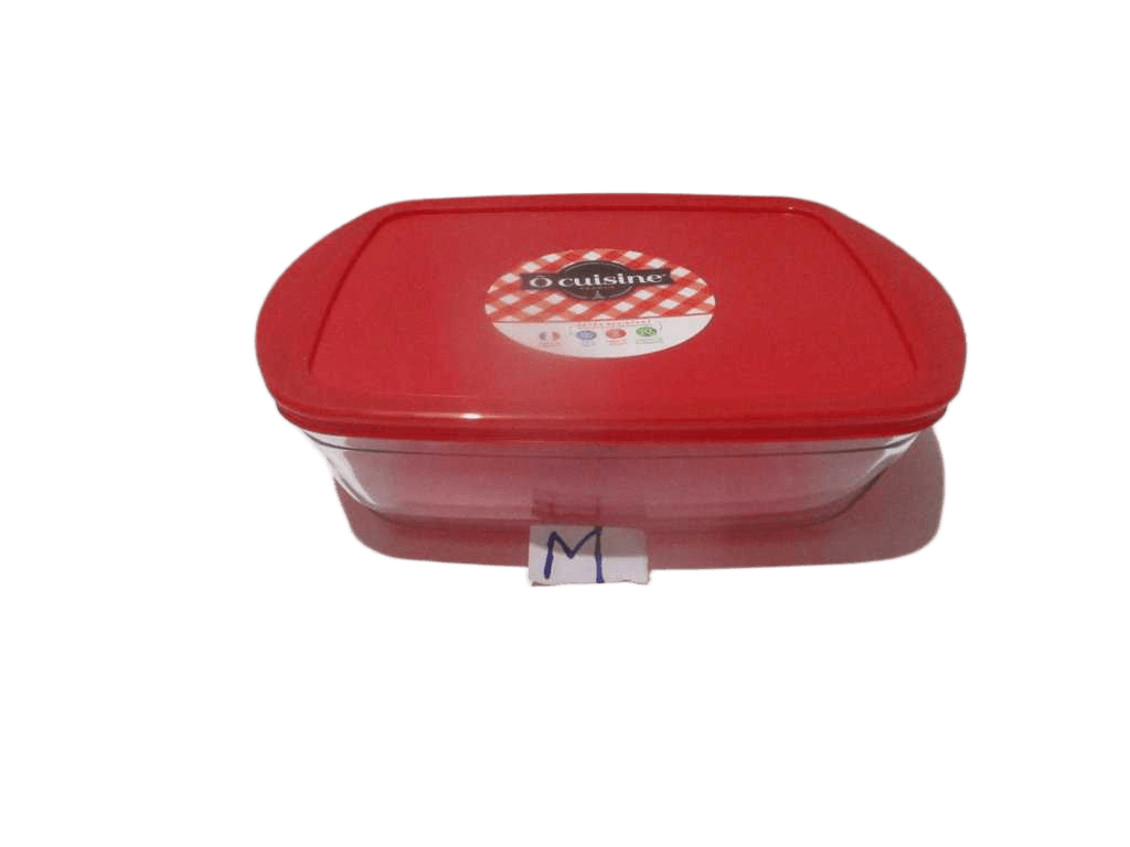 Dish Rectangular With Plastic Lid 28 X 20 X 8 Cm 2.5l