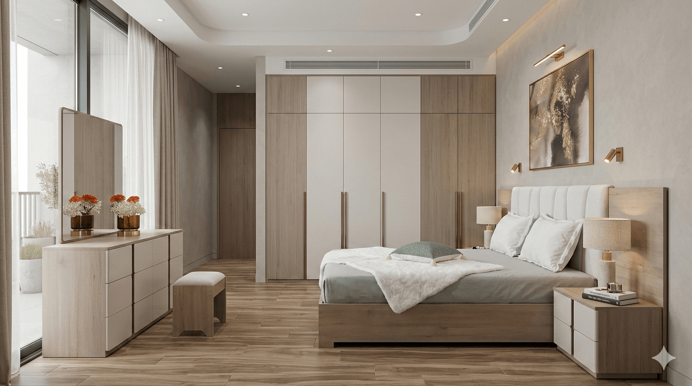 Bed 1.8m 3200*2135*1245 Night-Stand*2 600*400*484 Dresser With Mirror And Stool 1500*450*1780 11cl=