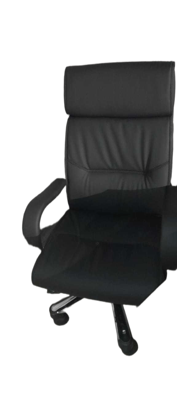 Swivel Chair, Pu, High Back Iron Chrome Arm / Iron Chrome Base Mechanism-Tilt + Lock + Lift 82 Black 2cl=