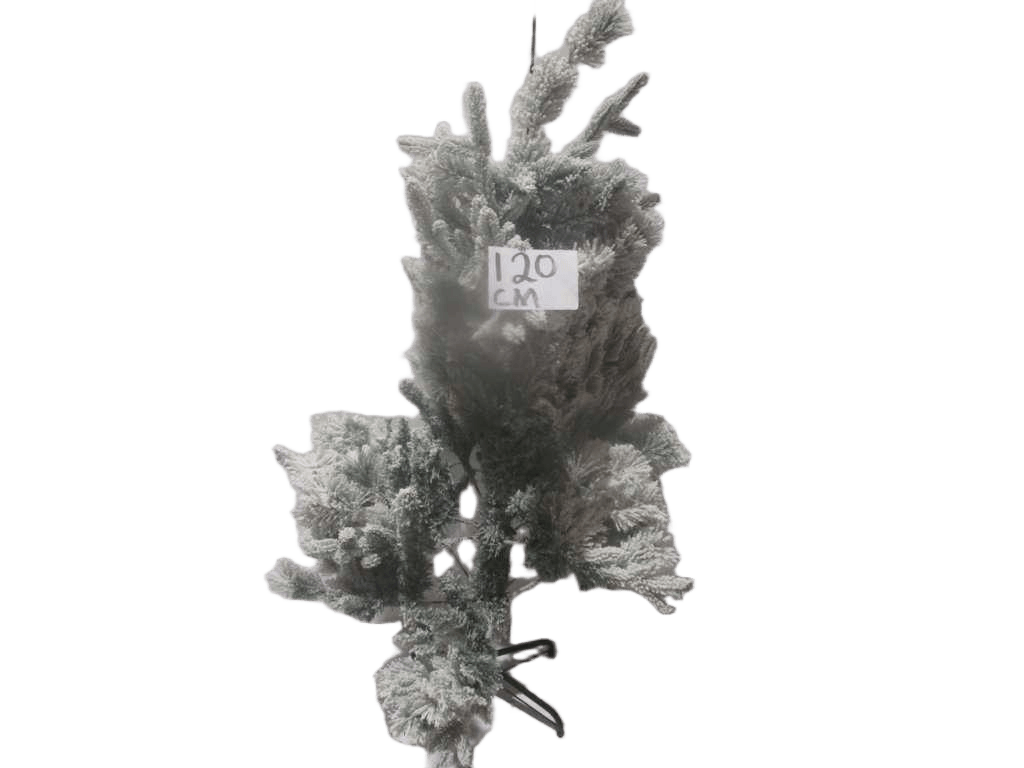 Tree Snow Hinged 5 Branches 3d Pe + Needle+ Pvc, Bullet Tips, 7cm* 100micron 260 Tips Steel Tube Size&stand Size:30cm Bottom Size 75cm 120cm/4ft