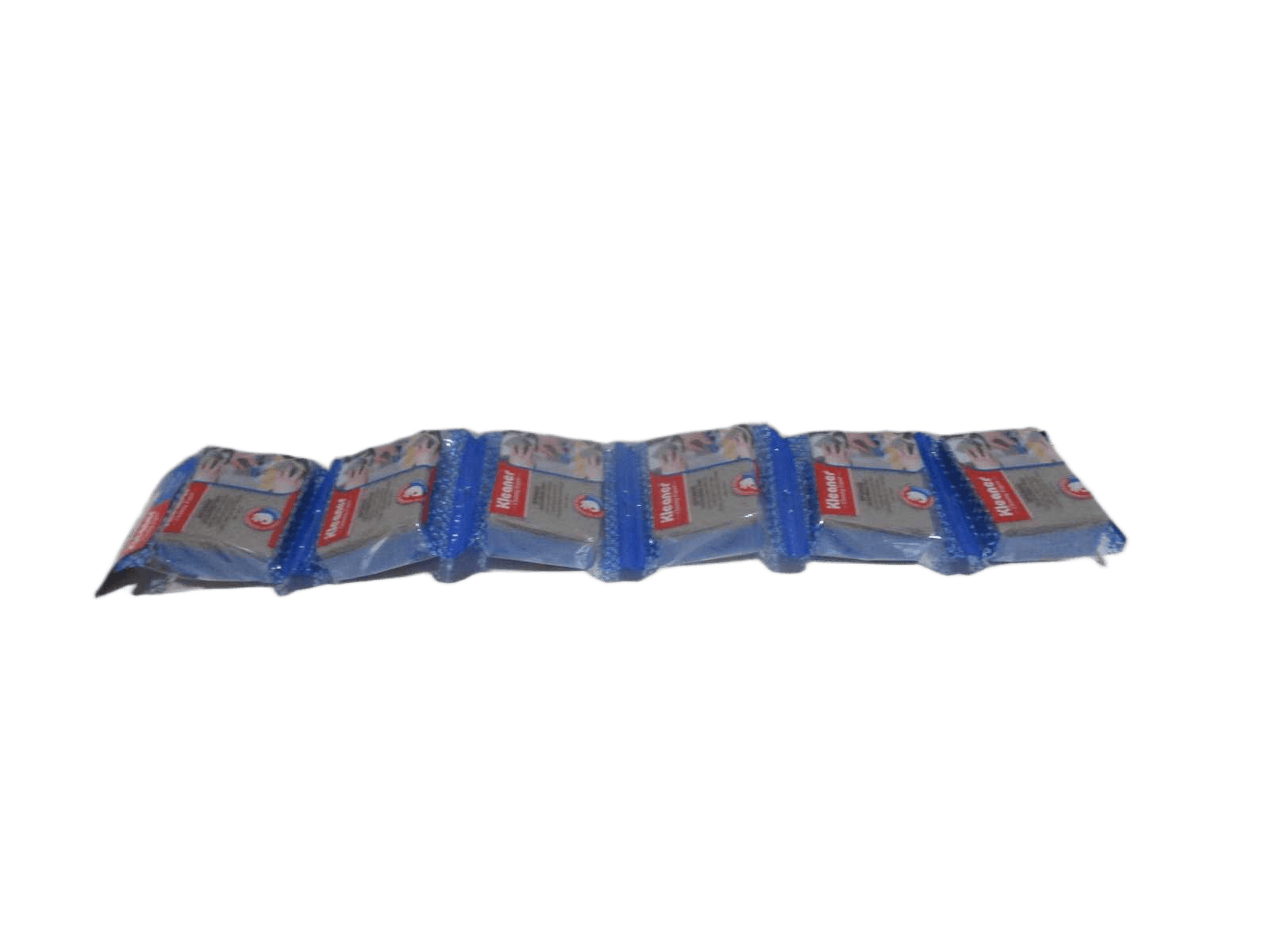 Sponge Scouring Pad 6pcs/Set Sponge Scouring Padsize:10*6.5*3cm6 Pcs/Set;50set/Ctn( 300pcs ) Paper Card+pp Bag Blue 1cl=