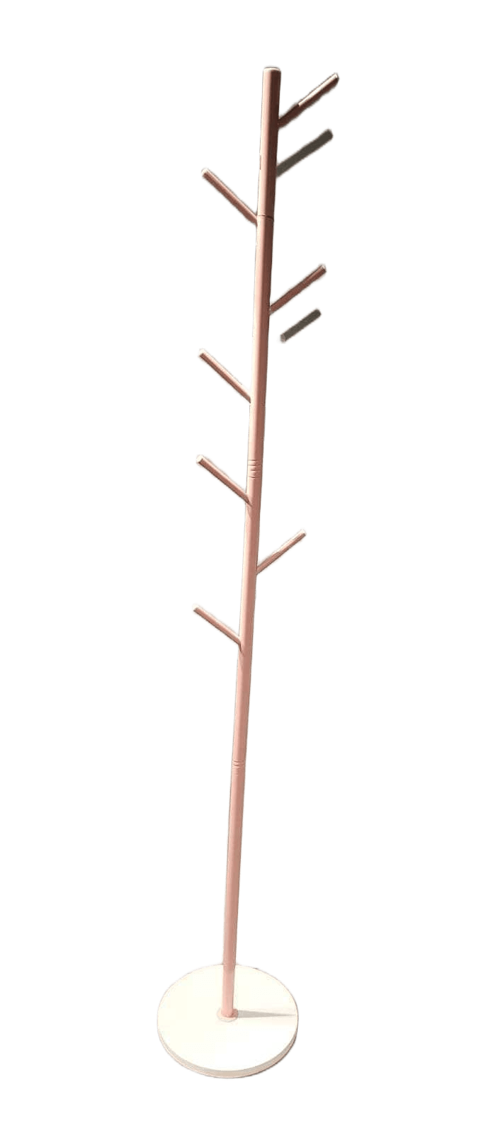 Coat Rack Iron+ceramic Base 7 Hook 25mm Tube Brown Box Rose 172cmx28