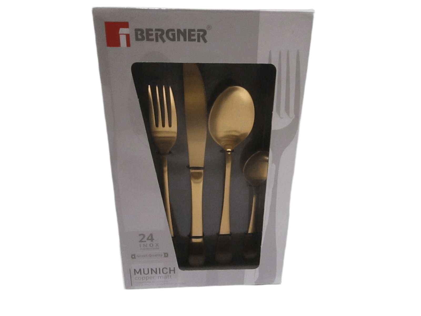 Cutlery Set 24pc Ss Munich Copper Matt Bg