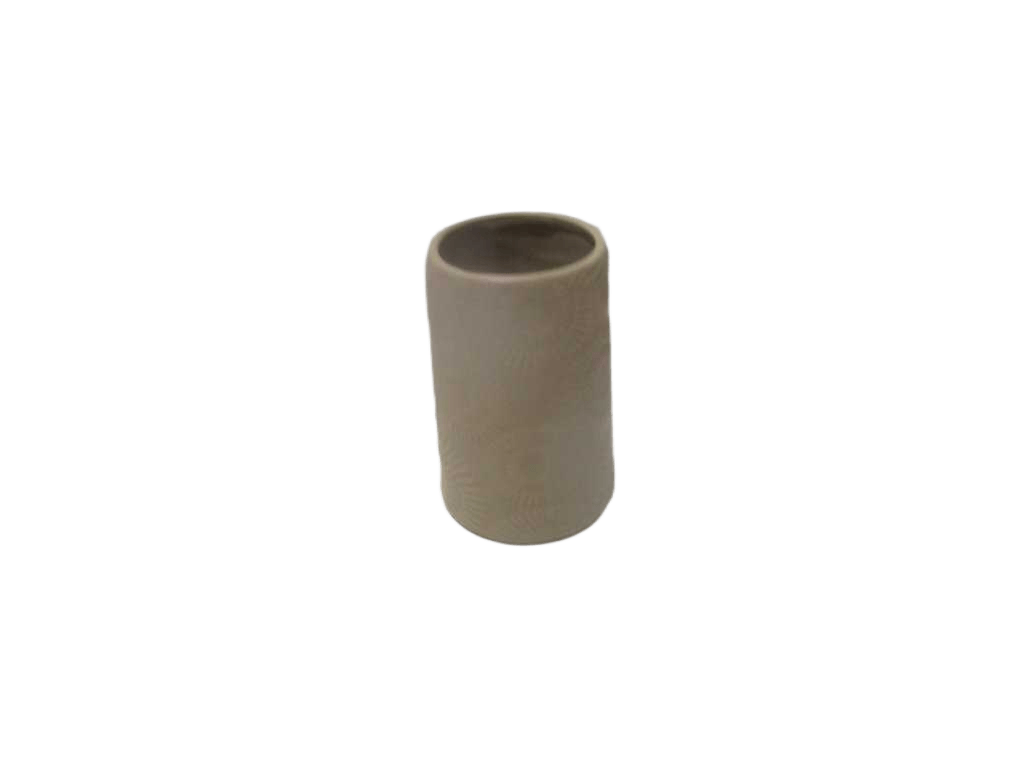 Cup Gres Round Ethnic Spirals - Beige