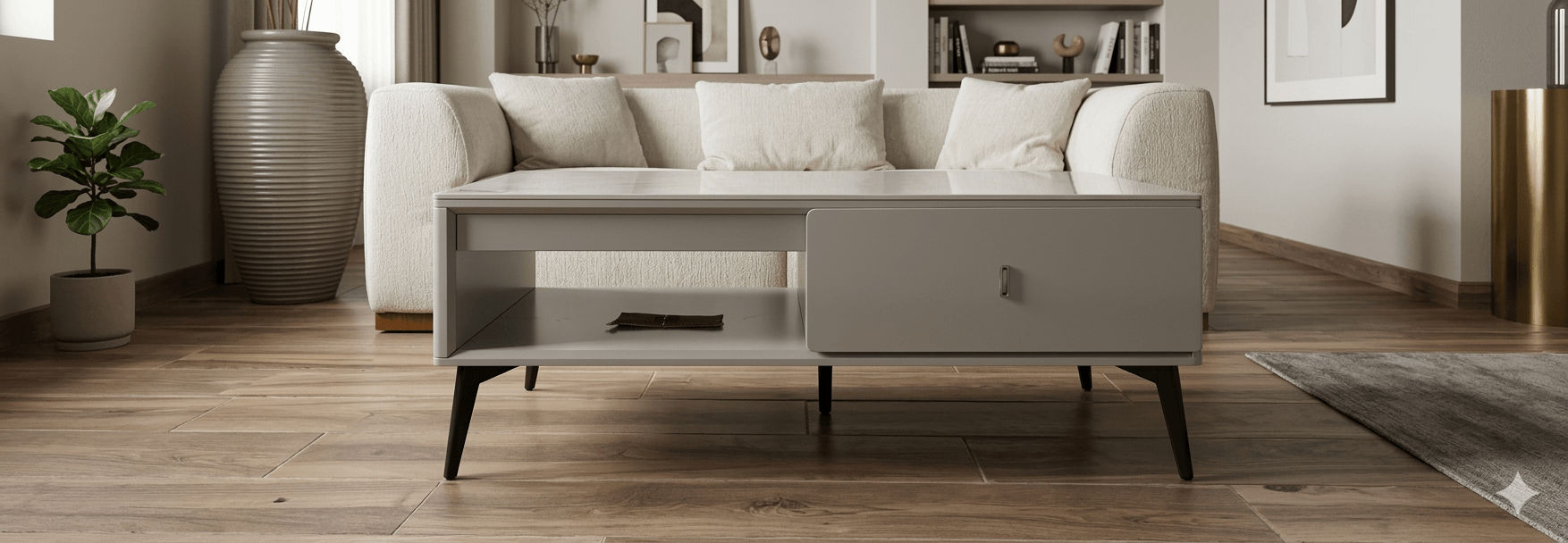 Coffee Table 6mm Top Ceramic +mdf 1300x700x460