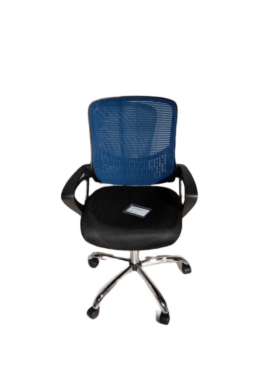 Office Chair Black Ble-Chrome Legs Black Frame Mesh