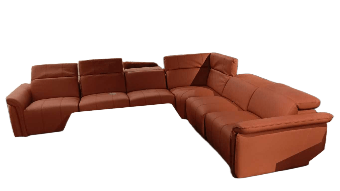 Sofa Corner 828 Old Pink Leather, Bonded Leather, Wood, Foam 1s:96x102x73 1s:70x102x73 C:117x117x73