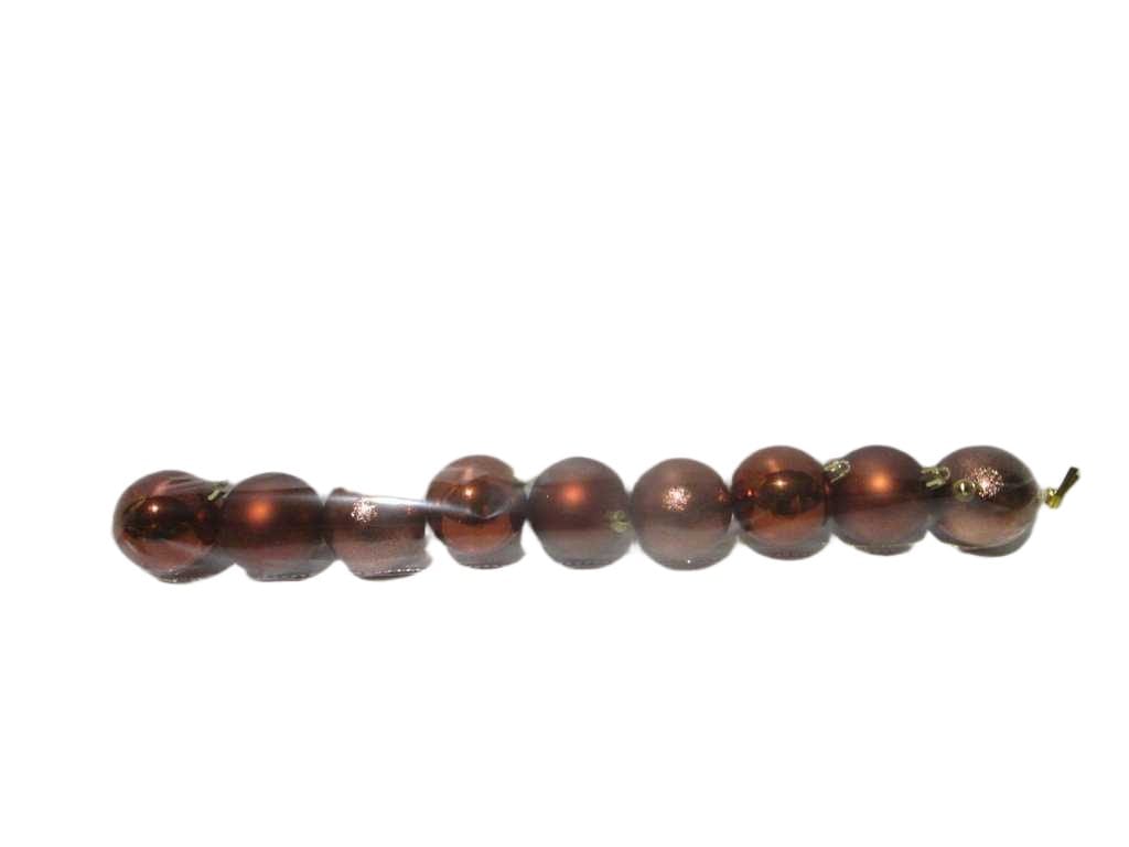 Ball Xmas Set 9x60mm Coffee