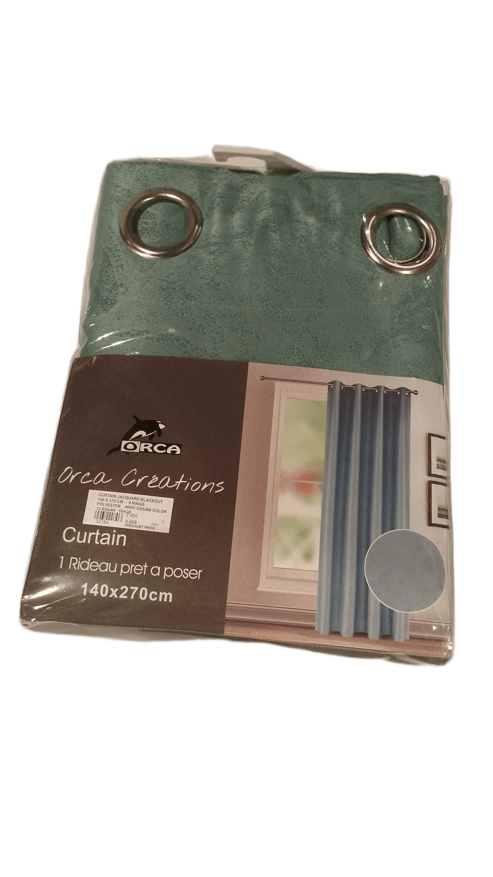 Curtain Jacquard Blackout 140 X 270 Cm - 8 Rings Polyester