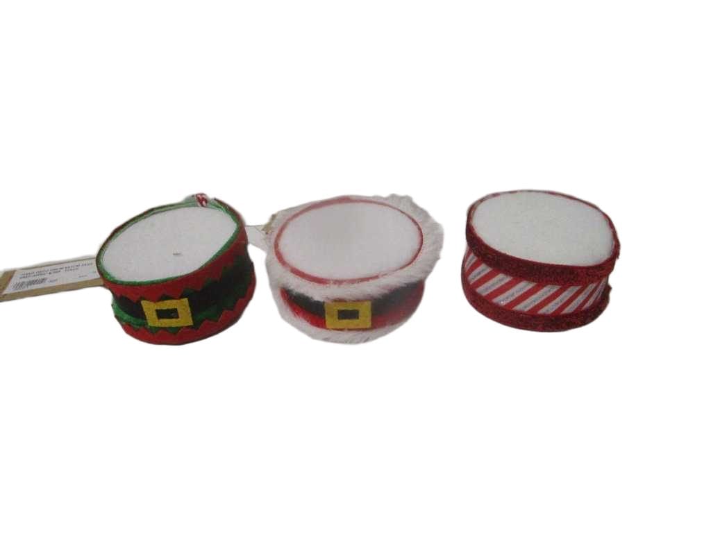 Hang Deco Drum 6x3cm 3ass
