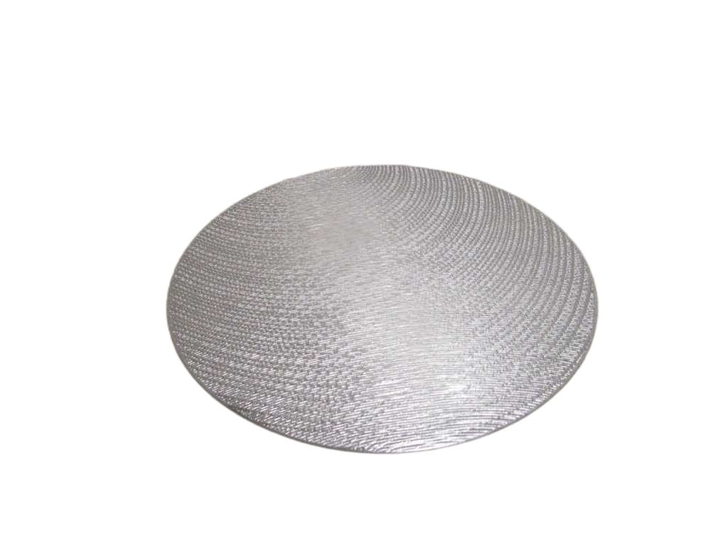 Placemat 100%pvc 90g Round Shape Silver 38x38