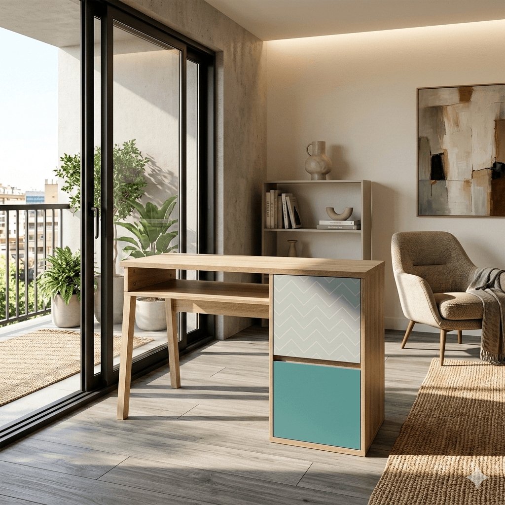 Study Desk No Chair Mdf+melamine, Legs 120*56*77