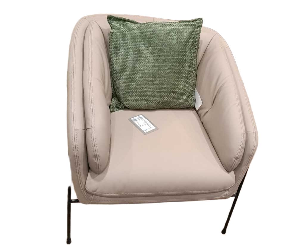 Armchair Khaky Leather Pvc