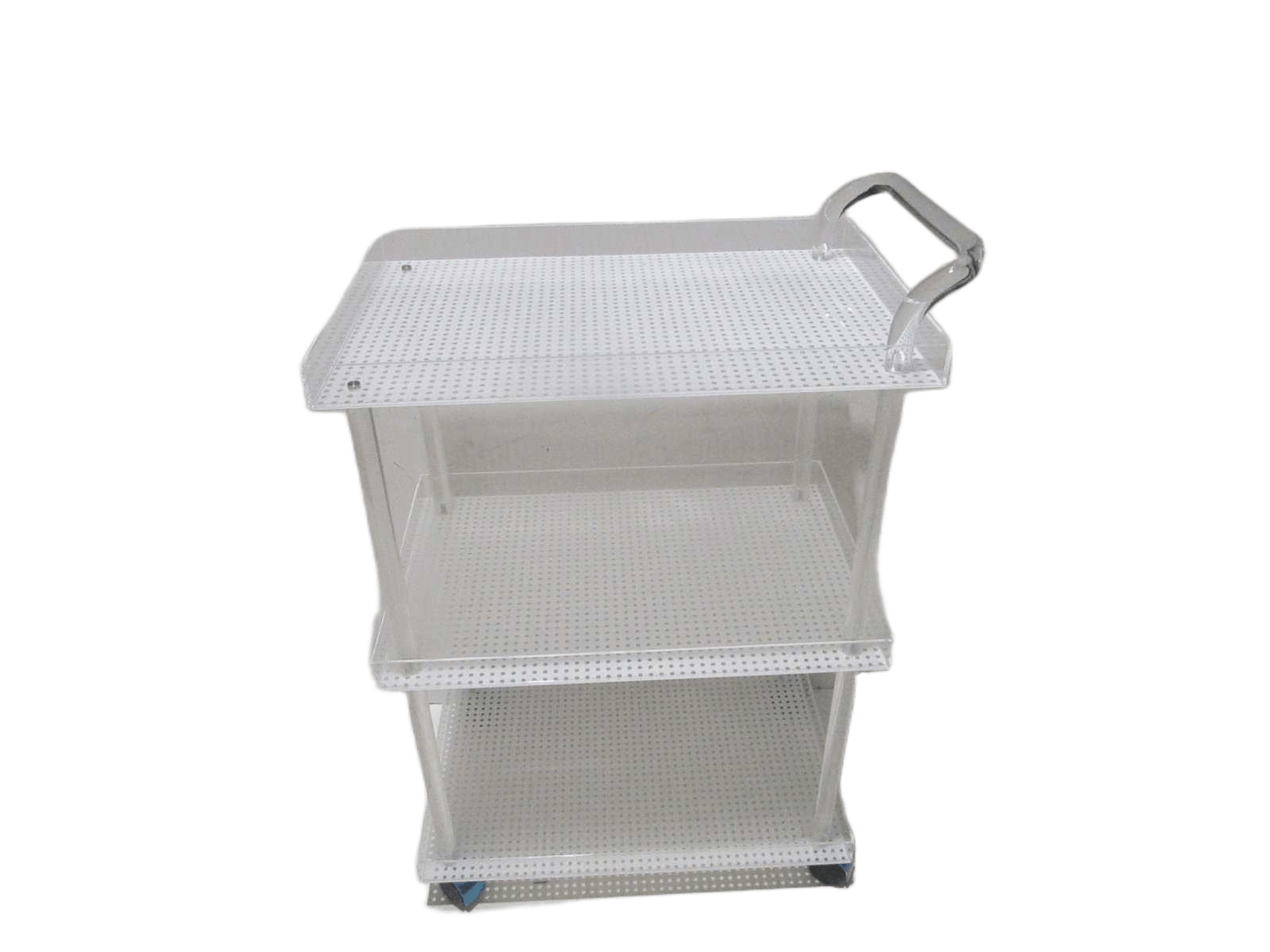 Trolley, Acrylic W Wheels 2 Color Assorted Clear / White 39*59*76