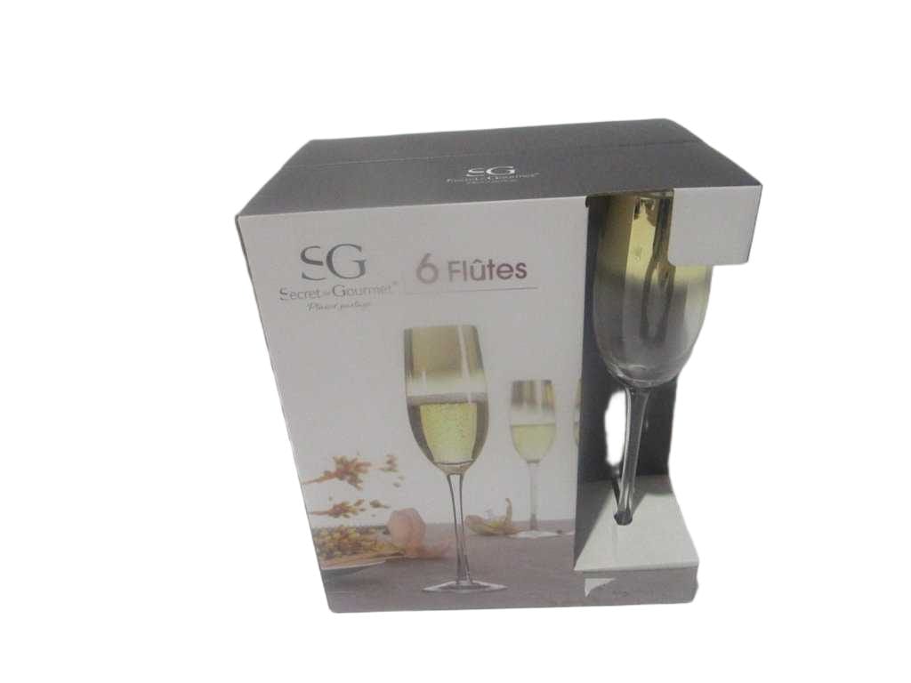 Glass Flute X6 Arya Or 21cl
