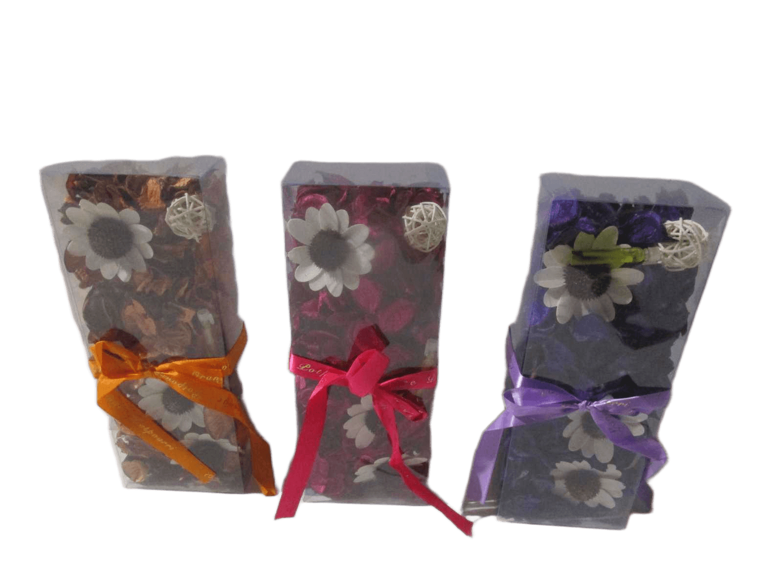 Scented Dried Flower 180g, Pvc Box, With Perfume Bottle Rose, Lavender, Jasmine Assorted3 Colors
