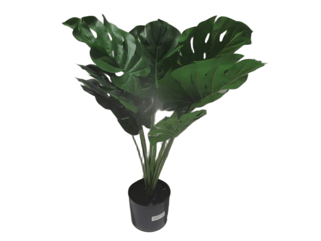 Artificial Flower 66cm Real Touch Monstera X 10 Lvs In Plastic Pot 90*46*15.5cm