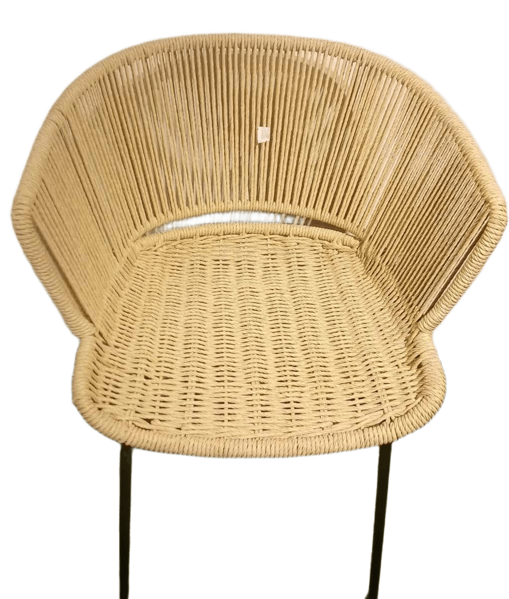 Chair Leisure Steel Tube16mm; Black 35pcs/ Stack Pe 001nw Natural W57xd57x H79cm