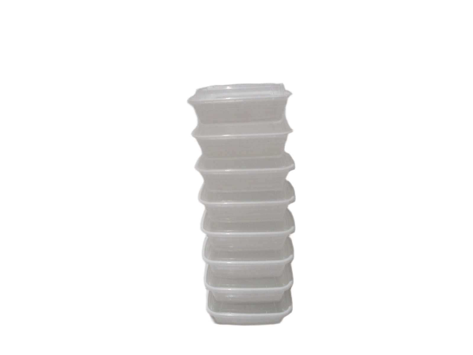 Container Plastic Food White Set Of 8 400ml