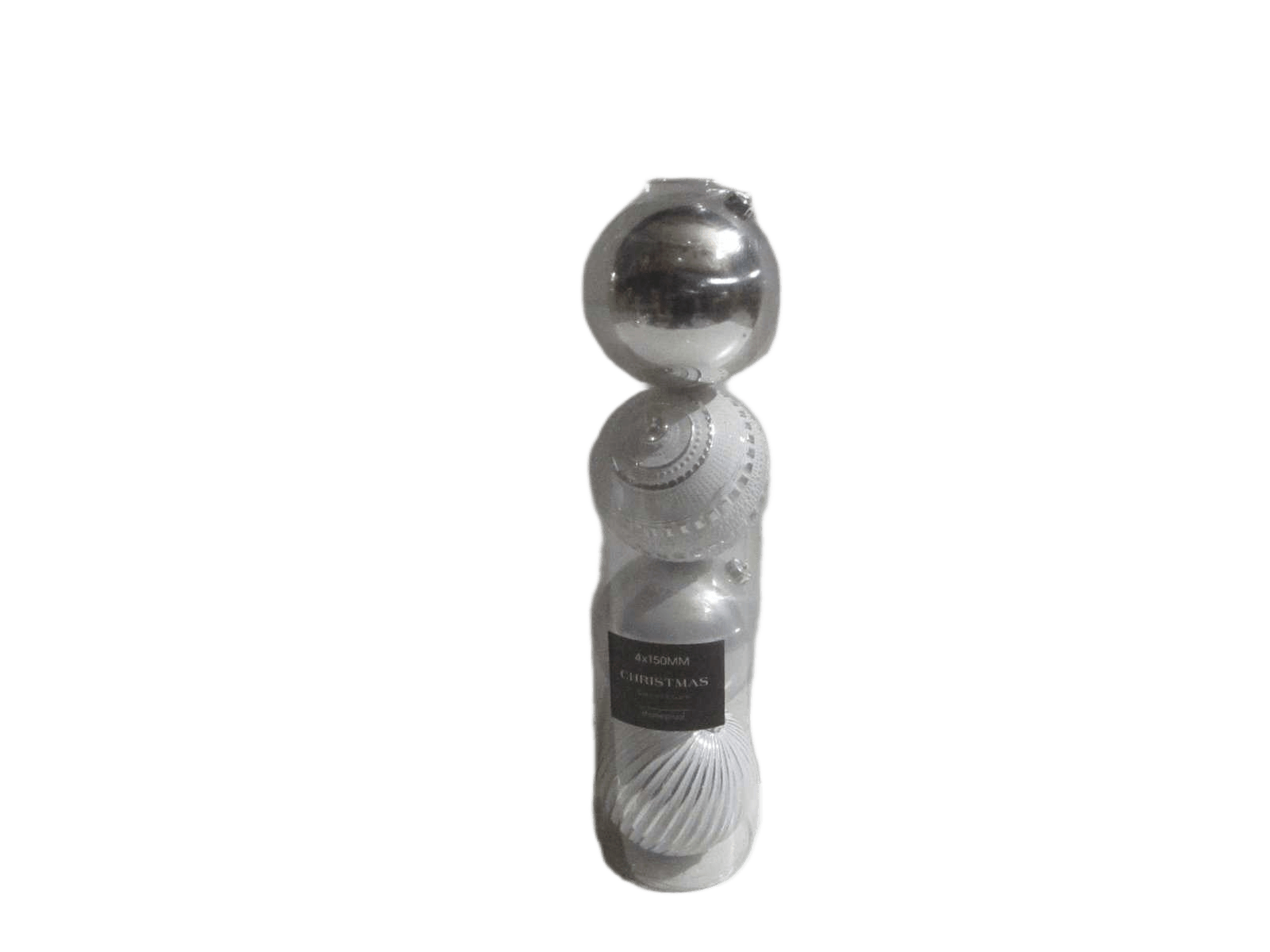 Ball Xmas 4x150mm Silver
