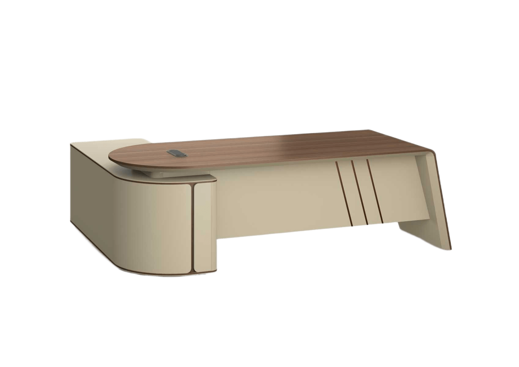 Executive Desk Da05 Australian Oak Db03 Ash Gray Melamine 2400*1850*750 Table Top:2200*950*50 Side Top:1800*600*640