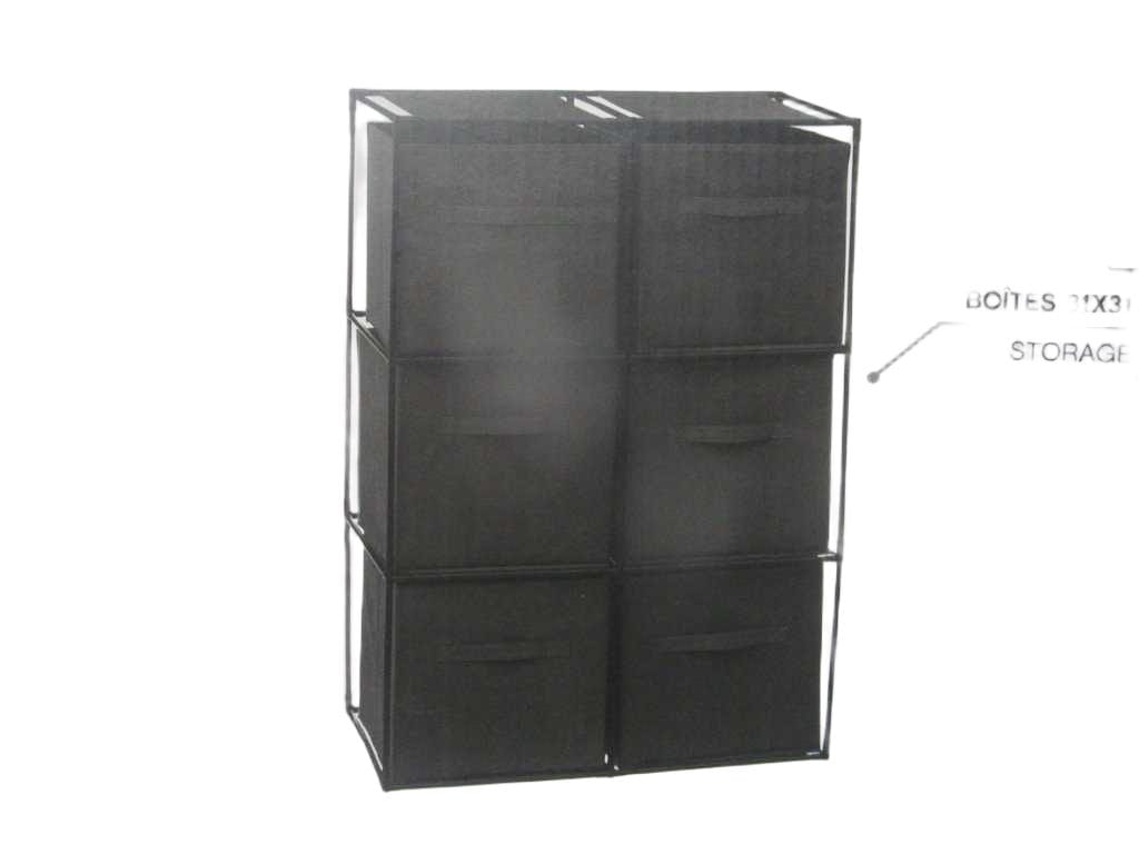 Lot Shelf + 6 Boxes Mix El