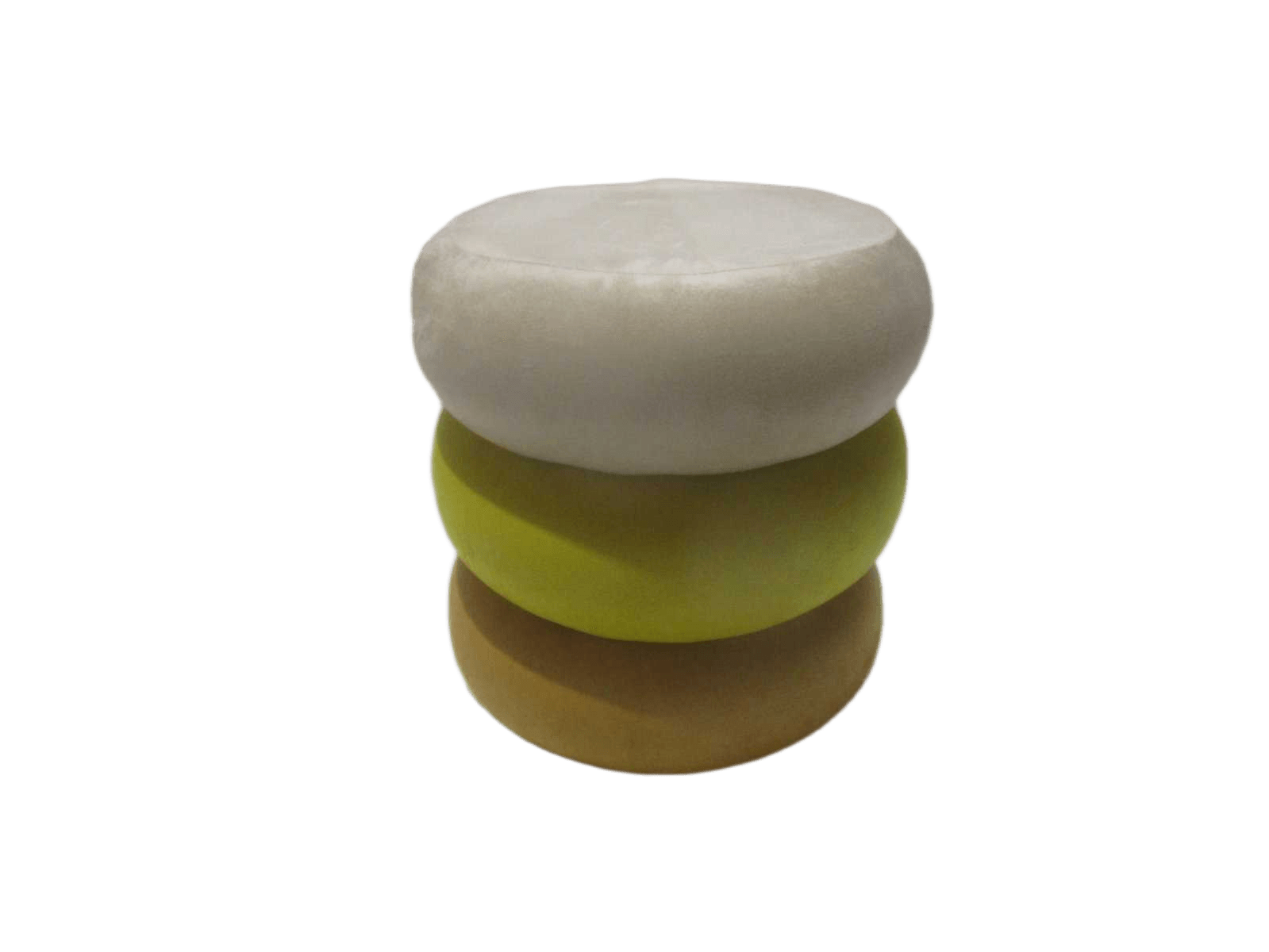 Stool, 3 Level, Velvet Top Ter-4 Beige; Middle Ter-20 Yellow; Bottom Ter-22 Dark Yellowbeige/ Yellow38*38*40