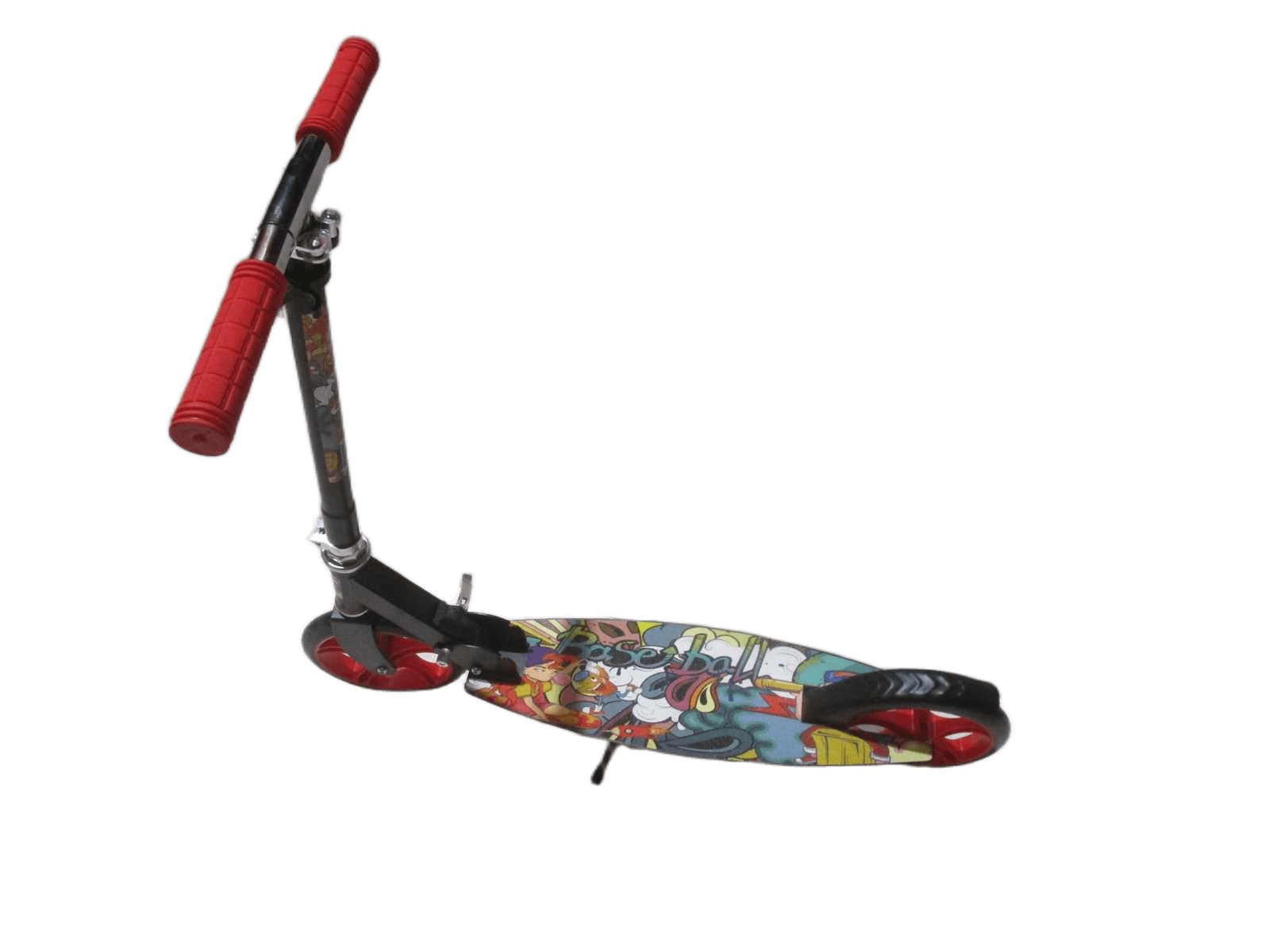 Scooter Metal Tube, Silicon Handle, Pu Rollers(20cm),metal Board Color Box Moq: 250pcsbattle Black Body Red Rolloers85x15x