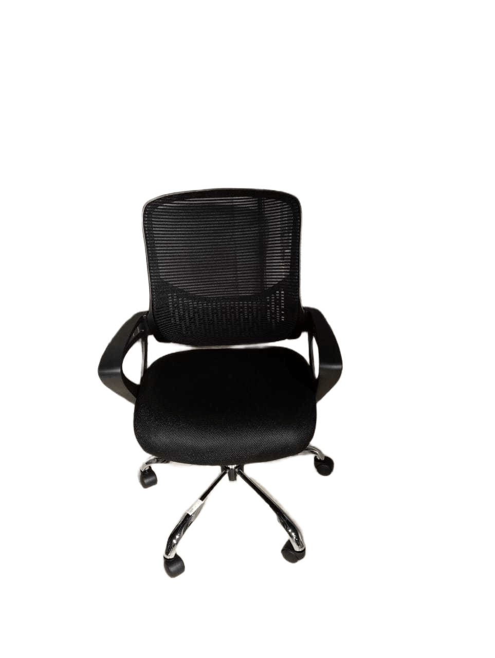 Office Chair Chrome Legs Black Frame Mesh