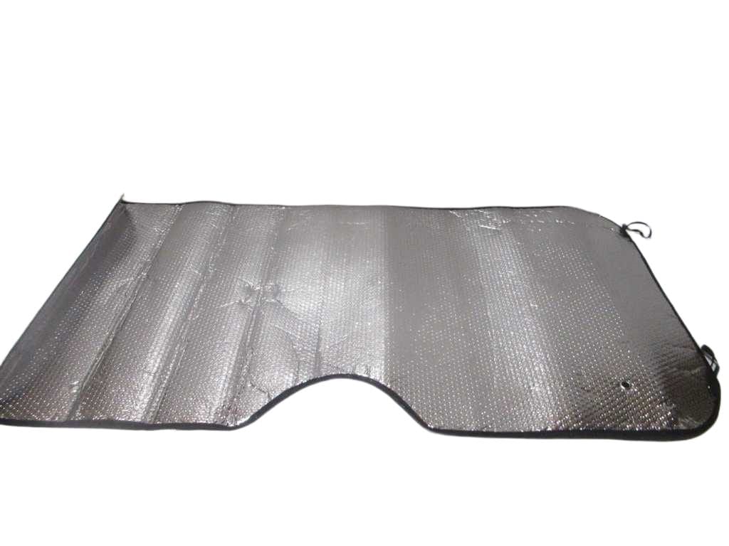 Car Sunshade Alu Foil Opp Bag Silver Black Line 140x70
