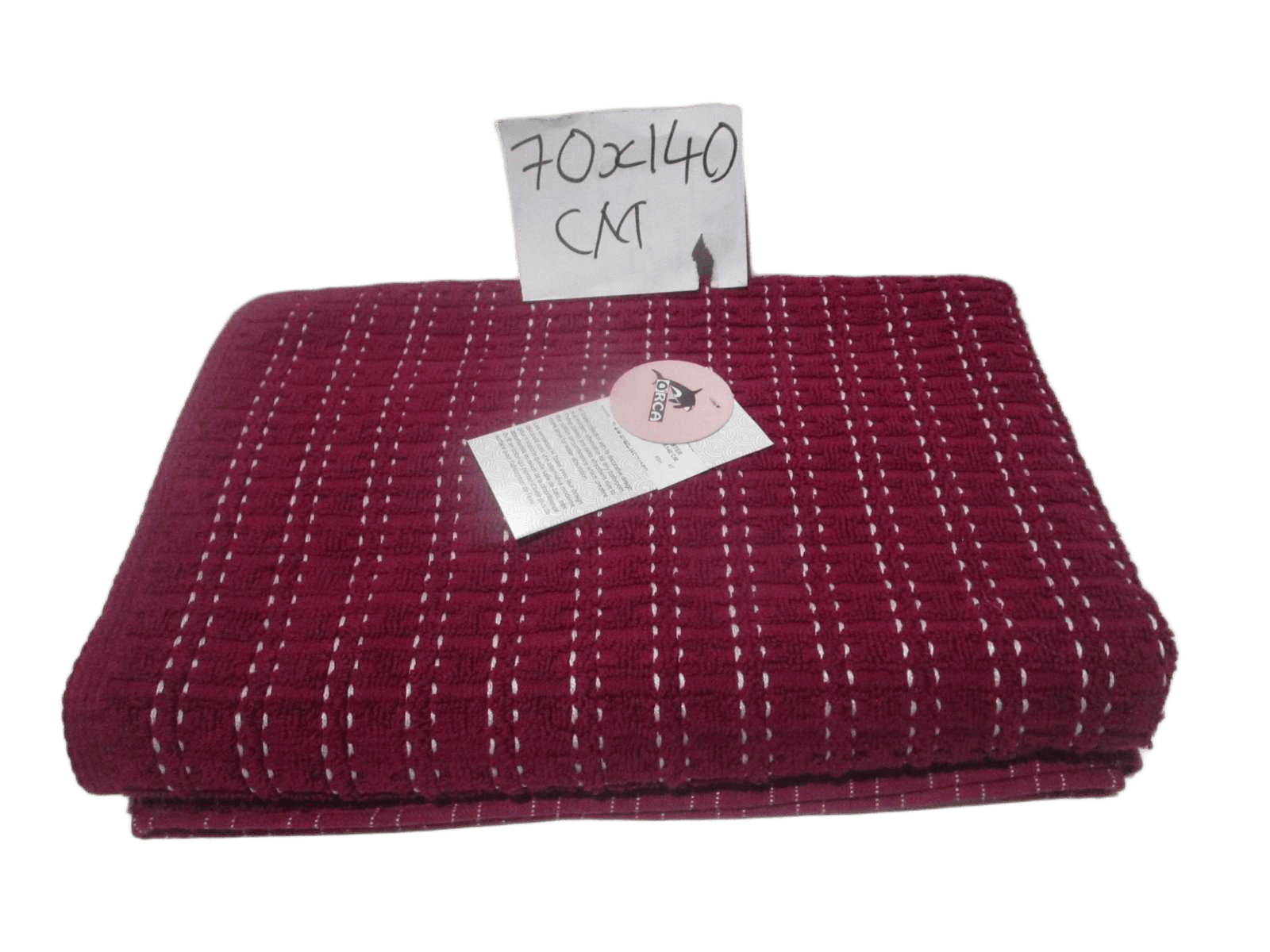 Towel - Plain Dyed Jacquard - Duble Ply 2/20 - 550 Gsm - Combed Cotton - Polyester Insert