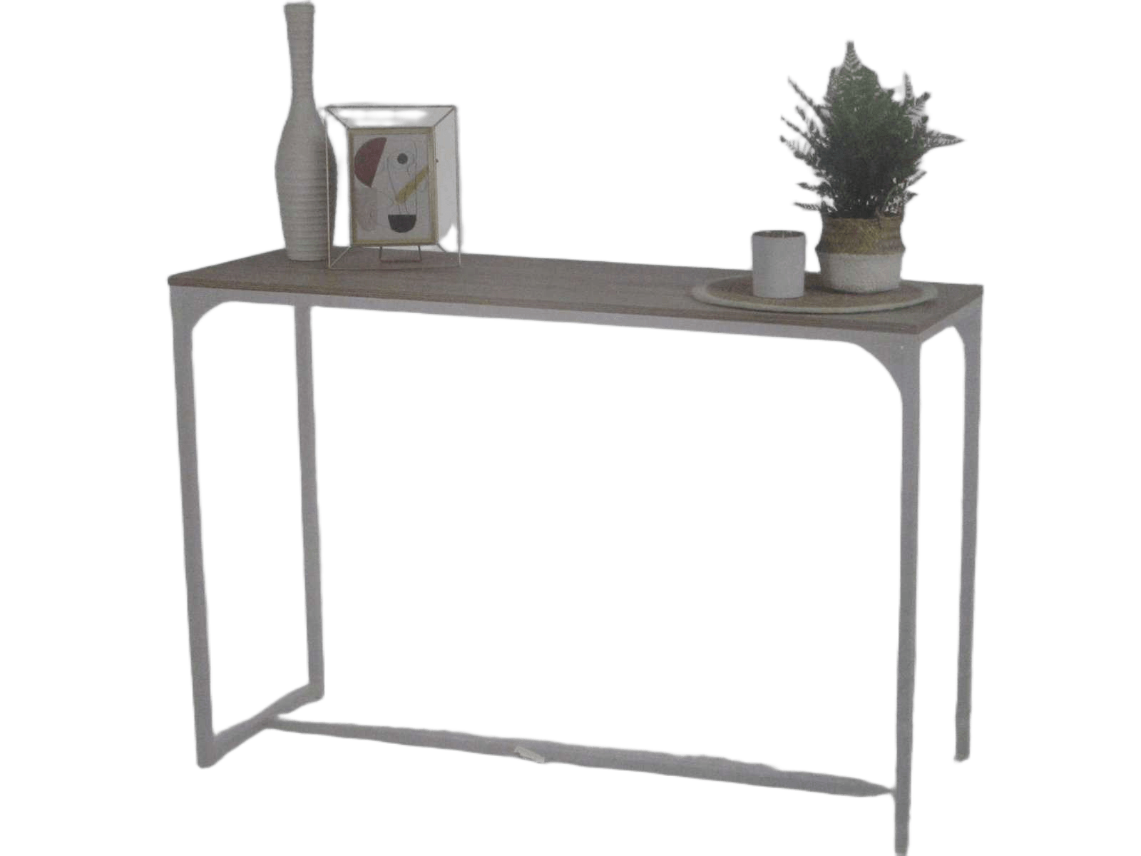 Console La Casa Blanca With White Metal Structure 120x39xh79cm