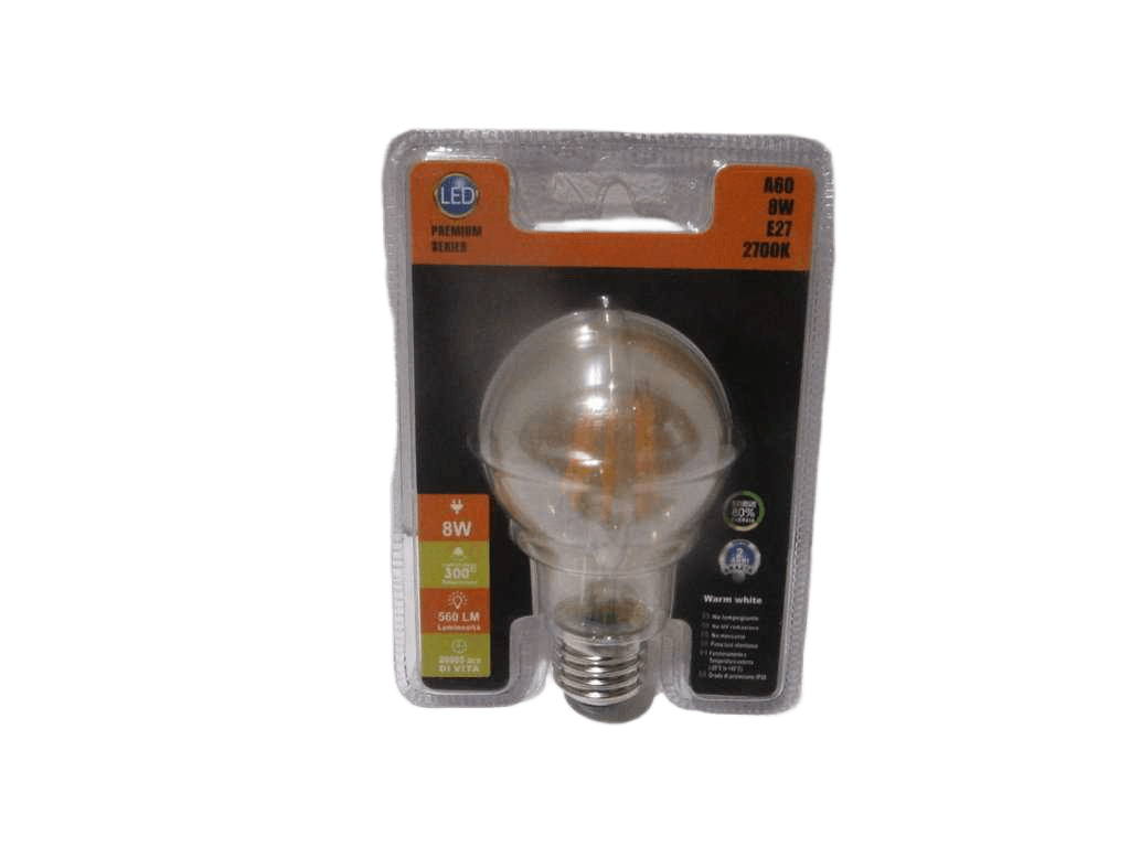 Deco Light Transparent Yellow 8w 220v 2,700 K E27 Eglo Packing Transparent Yellow 10*6cm
