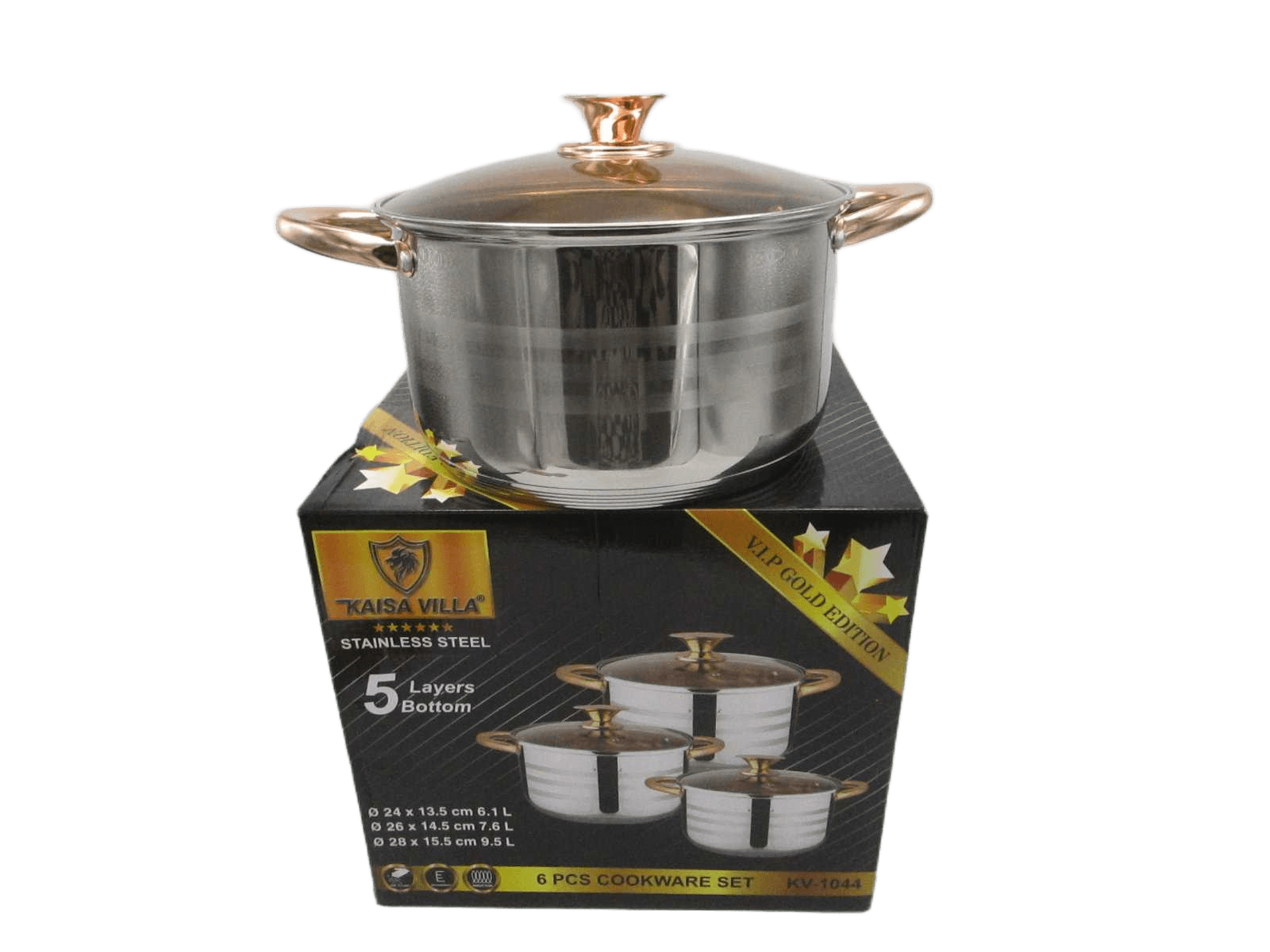 Casserole Stainless Steel 6.1l 7.6l 9.5l