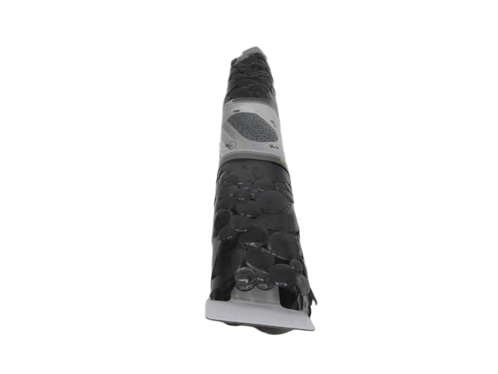 Bathmat Black Pvc Bottom 69x36 Cm Bubbles - Grey