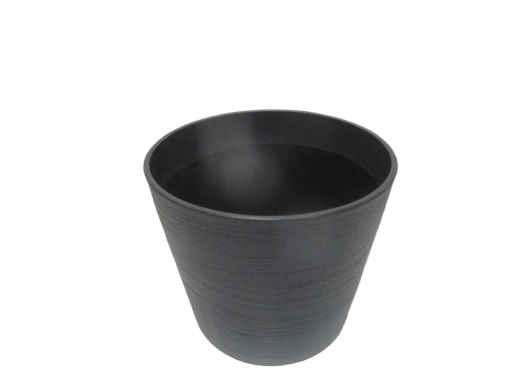 Flower Pot Banyan Pp With Hole+plug 1712g '100% Recyclable Grey Dia40xh35