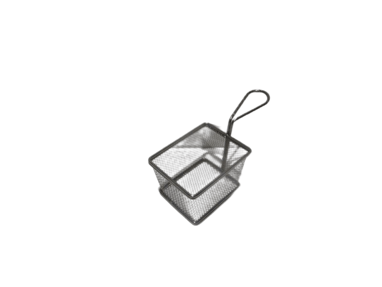 Fry Basket With Handle 304 Inox Wet 201 Inox Frame Chrome Hanging Tag+opp Bag Black 12.5*10*8.5