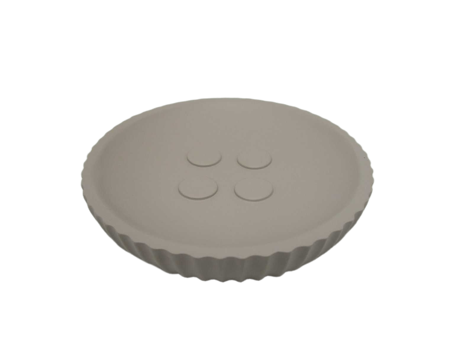 Soap Dish Striated Round Polyresin - Mole