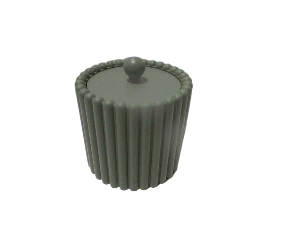 Cottom Box, Polyresin 670g Green 10.7*10.7*11