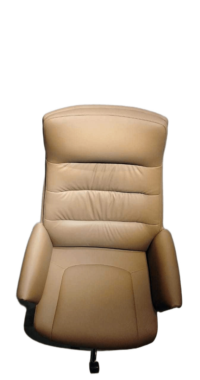 Office Chair Full Dk.taupee-2023-16 Pu Leather,alu. Alloy Base 65x124x67