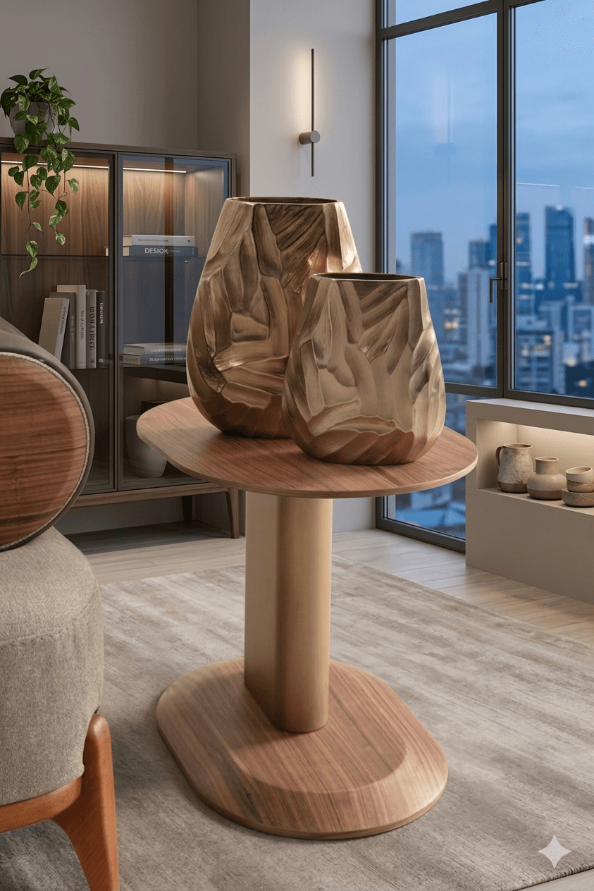 Side Table American Walnut 60x45x50cm