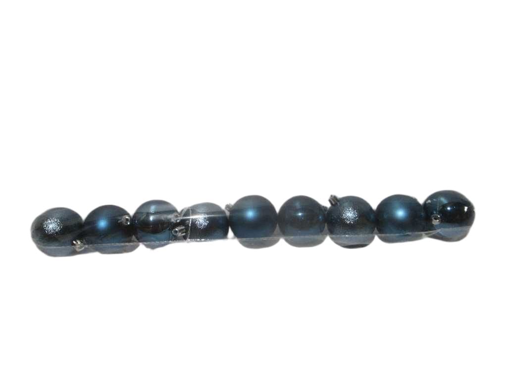 Ball Xmas Set 9x60mm Blue