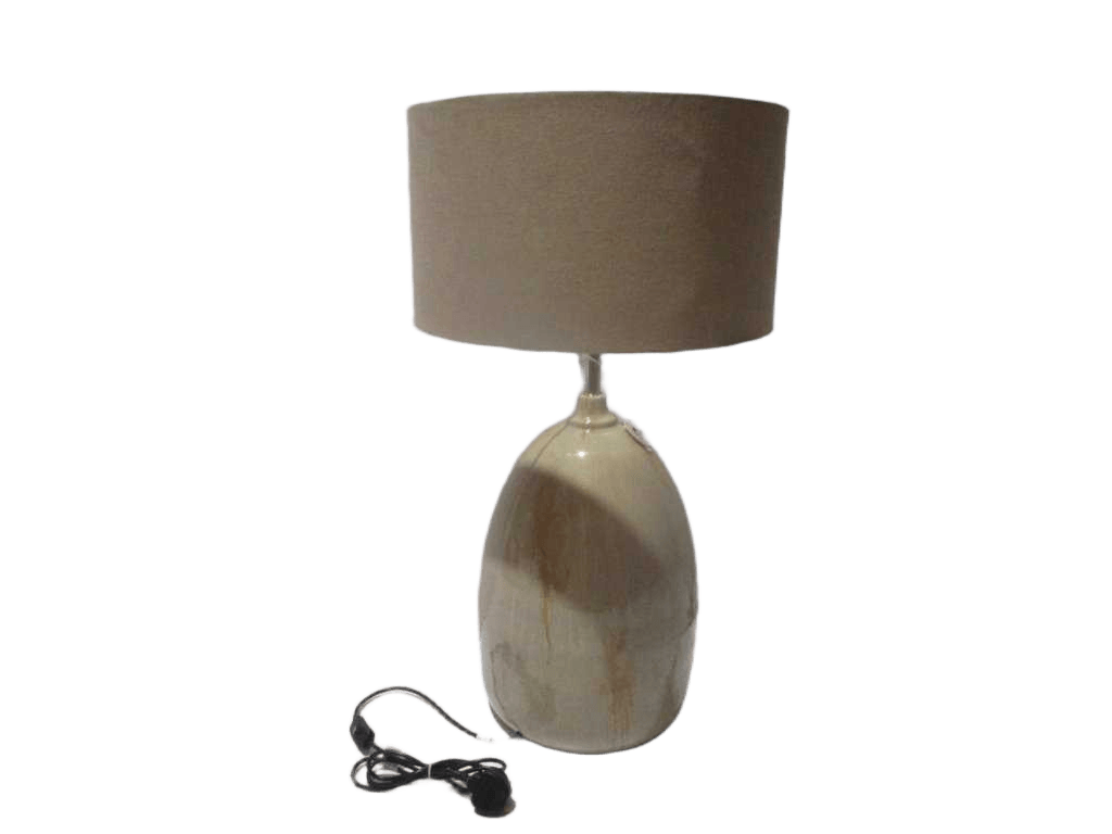 Lamp Iron With Fabric Beige Shape