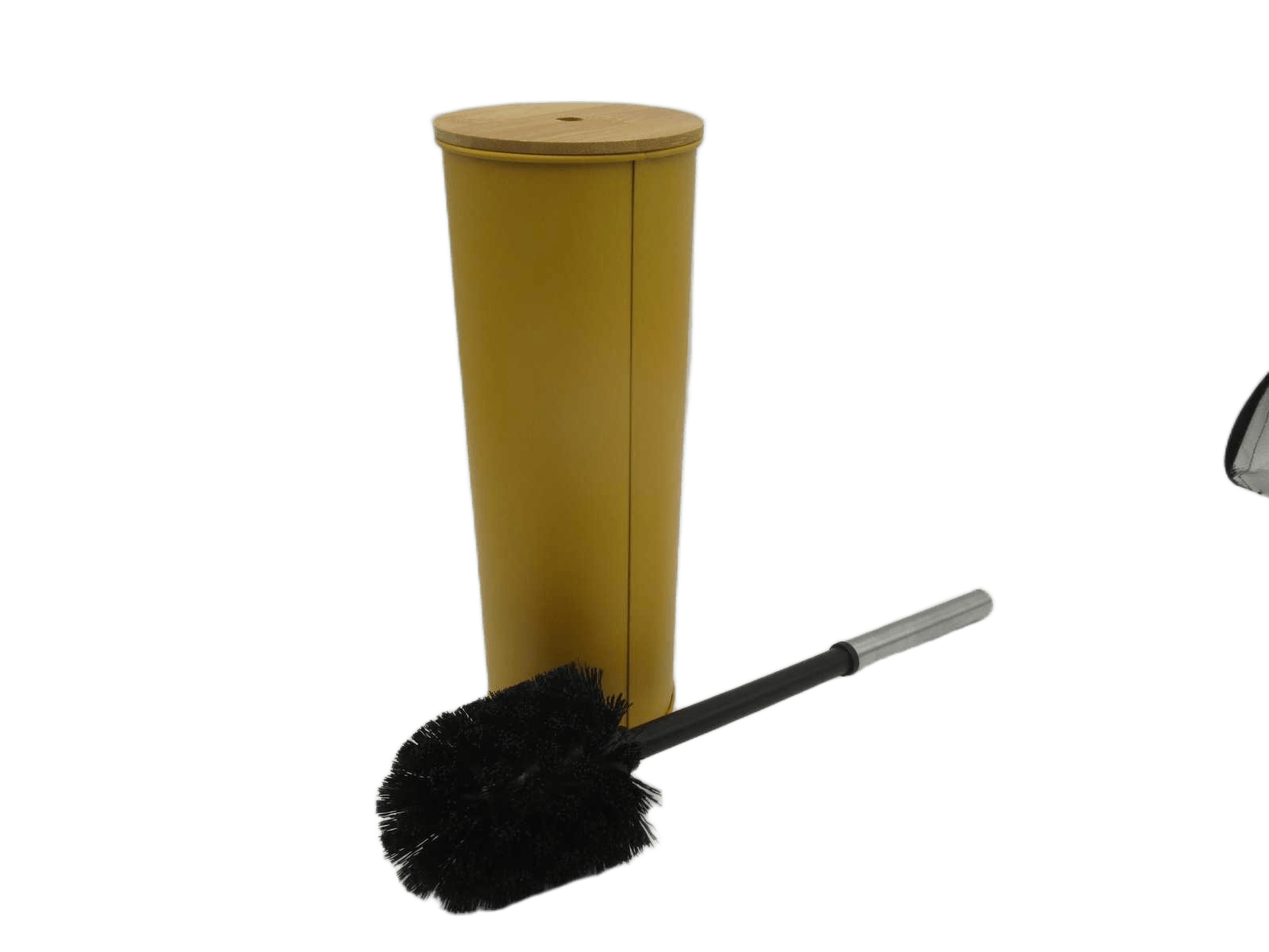 Toilet Brush Metal Lid Bamboo - Mustard