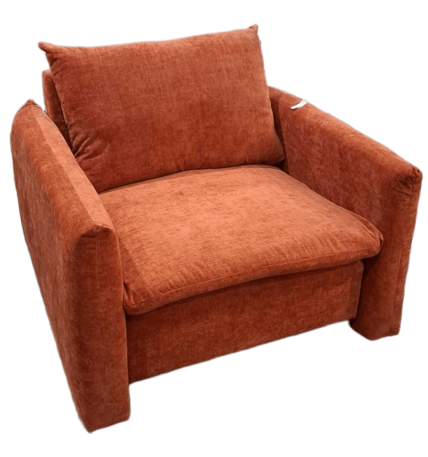 Sofa 1-Seater Fabric Terracotta Full Kd With Wood Frame + 1 Back Pillow A62346-6